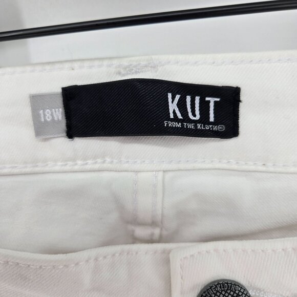Kut from the kloth womens size 18w white Catherine Boyfriend denim jeans NWT - Picture 4 of 13